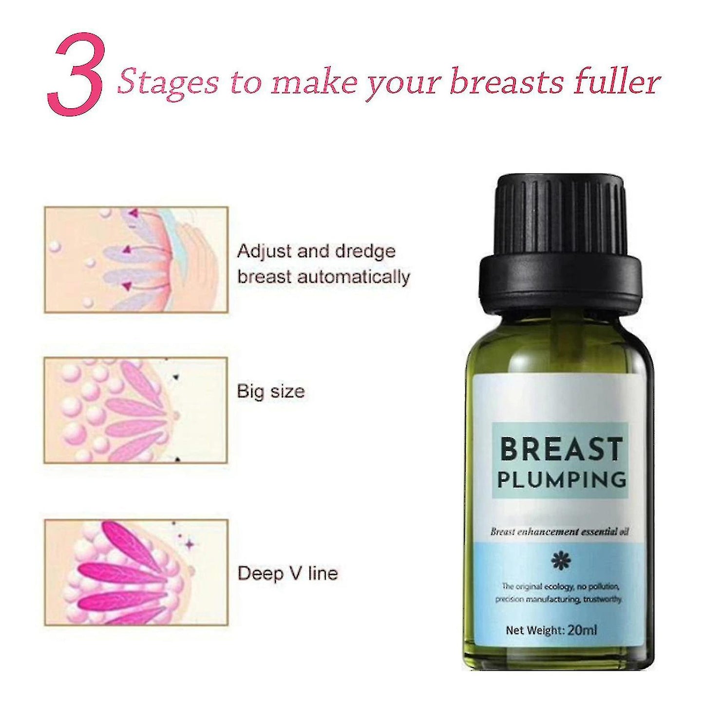 Breast Plumping Essential Oil Gentle Nourishing Breast Enlargement Care Massage Oil