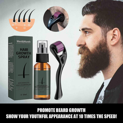 Kit de rouleaux de croissance de barbe pour hommes
