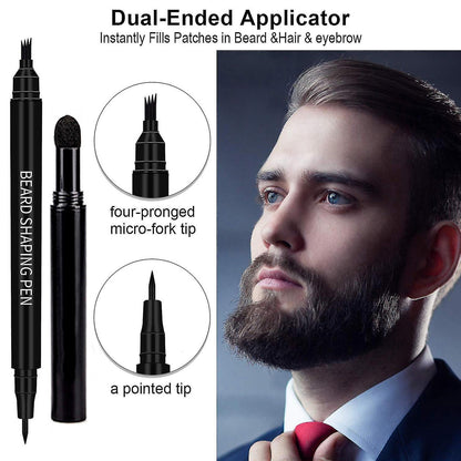 Beard Pencil Filler Long Lasting Facial Hair Filling Pen With Double Ended
