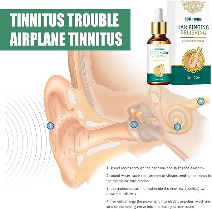 20 ml de sonnerie d'oreille soulageant les gouttes d'oreille acouphènes surdité gonflement de l'oreille dis otite moyenne fluide de l'oreille