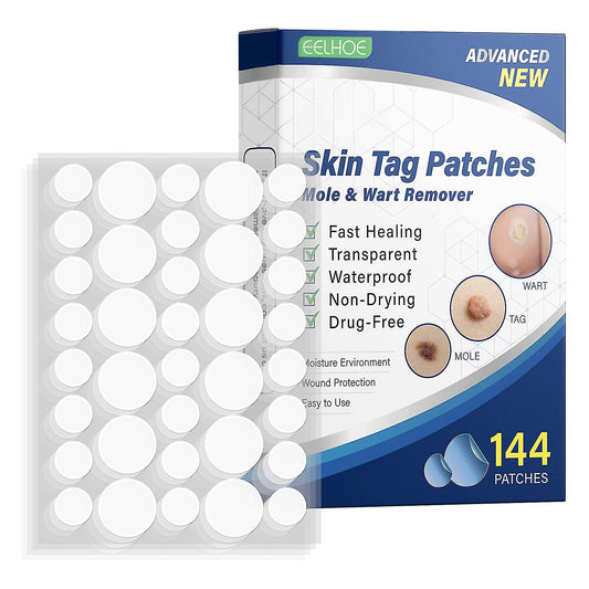 144pcs Skin Tag Remover Patches Hydrocolloid Acne Pimple Moles Wart Remover Wart