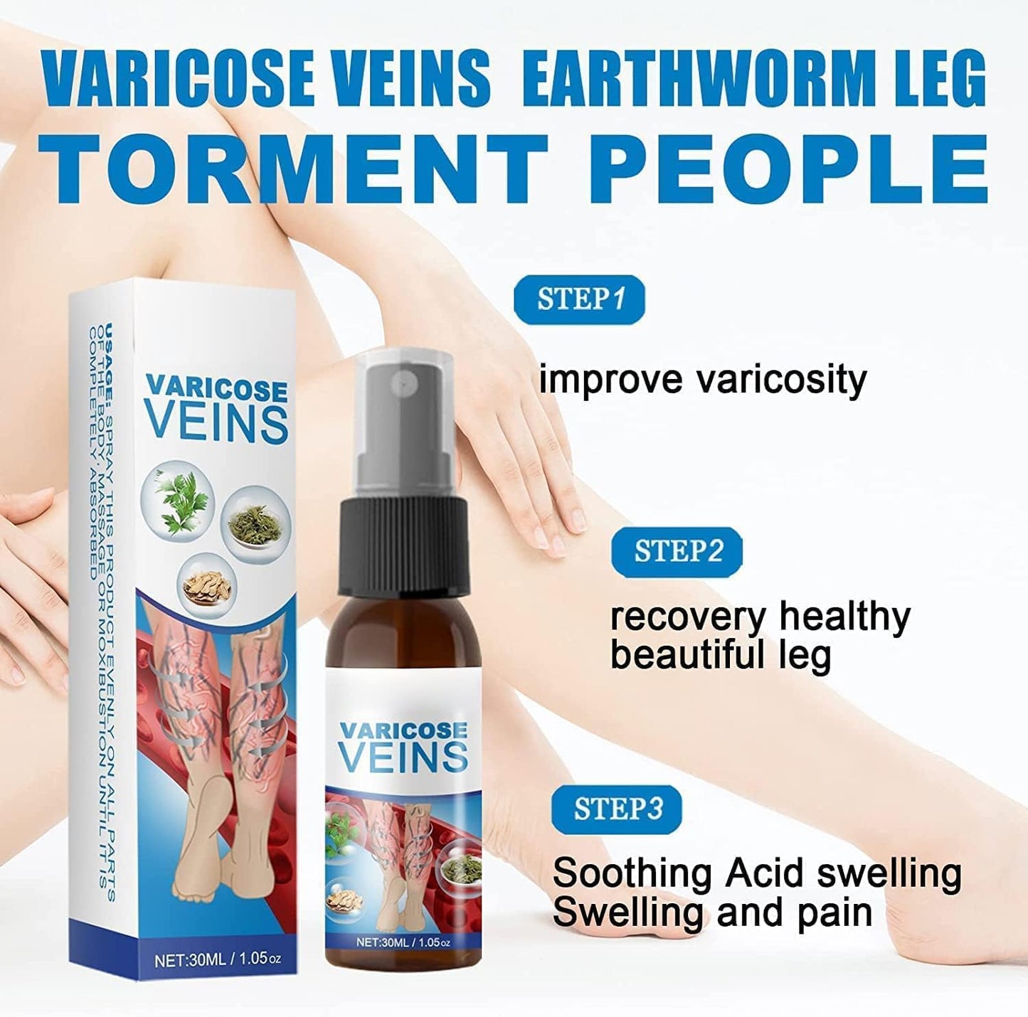 Varicose Veins Treatment Spray, Varicose Veins Spray, Varicose Vein Soothing Spray Vein Treatment Spray, Varicose Veins Spray for Legs
