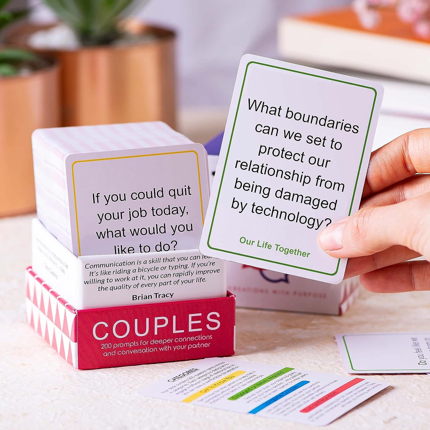 200 Couples Conversation Cards - Enjoy Better Relationships and Deeper Intimacy - Dating Card Game for Adults - Fun Couples Game for Date Night, Valentine Card Games for Couples