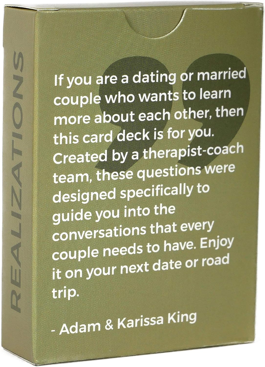 DEAR YOUNG MARRIED COUPLE REALIZATIONS - Card Deck - Fun Game for Couples - 52 Questions to See How Well You Know Your Partner – Dating and Engaged Couples Gift – Conversation Starter