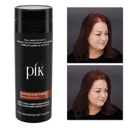Pik Hair Building Fibers Powder - Auburn, 55g